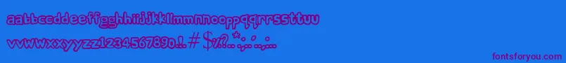 ComicAndy Font – Purple Fonts on Blue Background