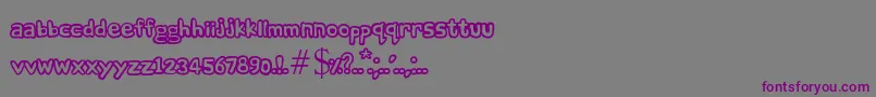 ComicAndy Font – Purple Fonts on Gray Background