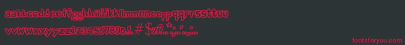 ComicAndy Font – Red Fonts on Black Background