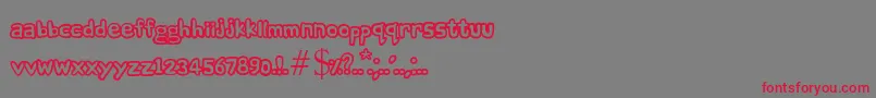 フォントComicAndy – 赤い文字の灰色の背景