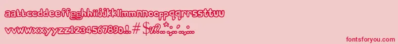 ComicAndy Font – Red Fonts on Pink Background