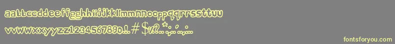 ComicAndy Font – Yellow Fonts on Gray Background