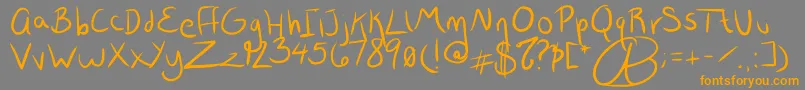 More about Wrtty Font Wrtty Font – Orange Fonts on Gray Background