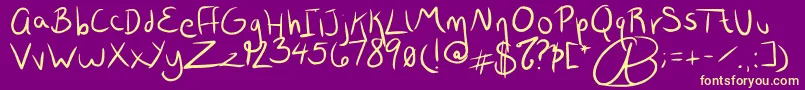 Wrtty Font – Yellow Fonts on Purple Background