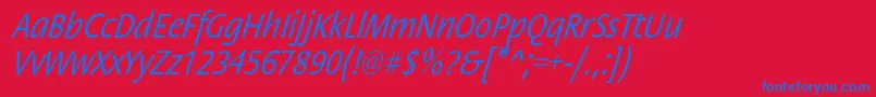 StackcndoblNor Font – Blue Fonts on Red Background