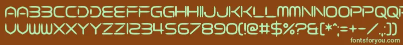 Шрифт Fasterisq – зелёные шрифты на коричневом фоне