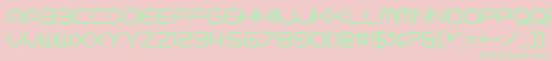 Fasterisq Font – Green Fonts on Pink Background