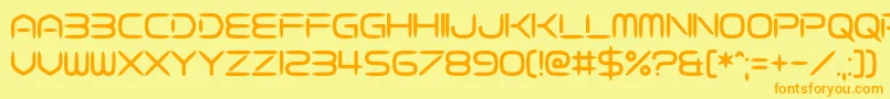 Fasterisq Font – Orange Fonts on Yellow Background