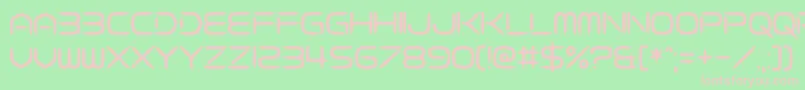 Fasterisq-fontti – vaaleanpunaiset fontit vihreällä taustalla