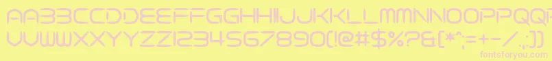 Fasterisq-fontti – vaaleanpunaiset fontit keltaisella taustalla