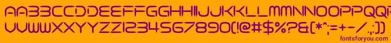 Fasterisq-Schriftart – Violette Schriften auf orangefarbenem Hintergrund