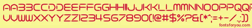 Fasterisq-fontti – punaiset fontit keltaisella taustalla