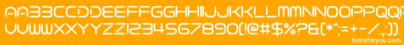 Fasterisq Font – White Fonts on Orange Background