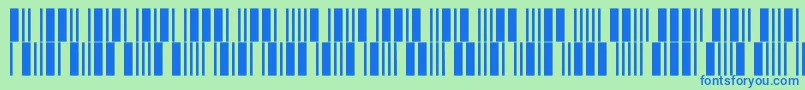 Czcionka V100013 – niebieskie czcionki na zielonym tle