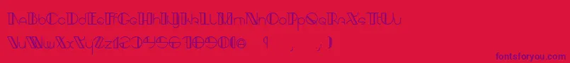 AracmeWaroundLight Font – Purple Fonts on Red Background