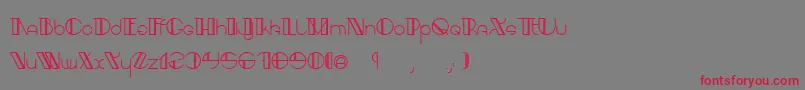 AracmeWaroundLight-Schriftart – Rote Schriften auf grauem Hintergrund