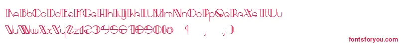 AracmeWaroundLight Font – Red Fonts on White Background