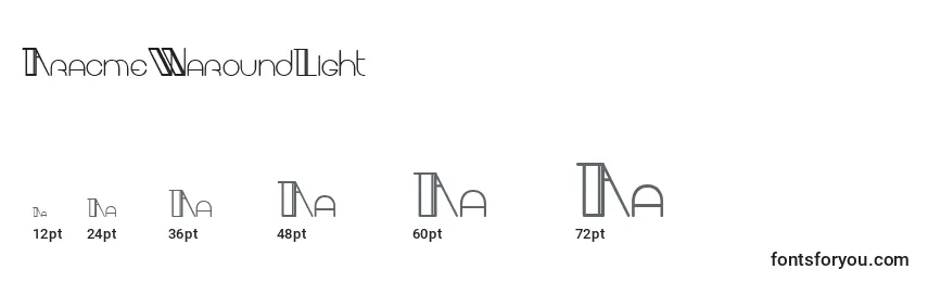 AracmeWaroundLight Font Sizes