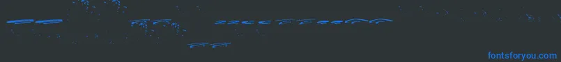 ItalianoSwashes Font – Blue Fonts on Black Background