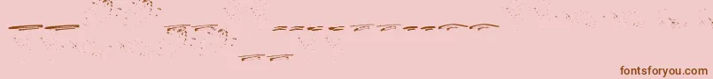 ItalianoSwashes-Schriftart – Braune Schriften auf rosa Hintergrund