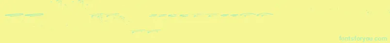 ItalianoSwashes Font – Green Fonts on Yellow Background