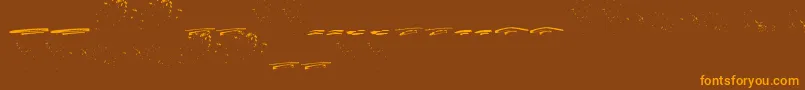 ItalianoSwashes Font – Orange Fonts on Brown Background