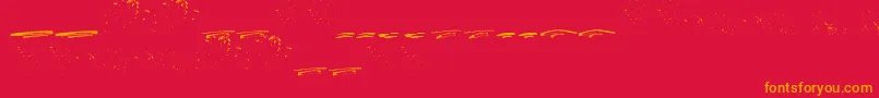 ItalianoSwashes Font – Orange Fonts on Red Background