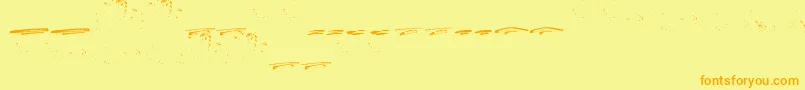 ItalianoSwashes Font – Orange Fonts on Yellow Background
