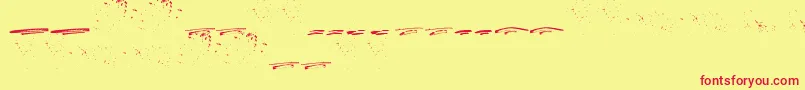 ItalianoSwashes Font – Red Fonts on Yellow Background