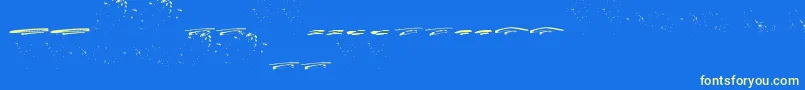 ItalianoSwashes Font – Yellow Fonts on Blue Background
