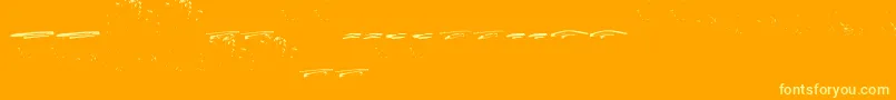 ItalianoSwashes-Schriftart – Gelbe Schriften auf orangefarbenem Hintergrund