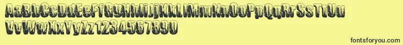 Chromium Font – Black Fonts on Yellow Background