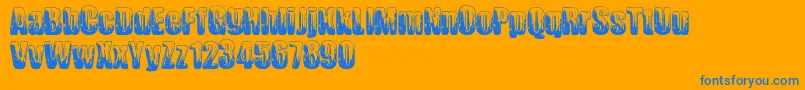 Chromium Font – Blue Fonts on Orange Background