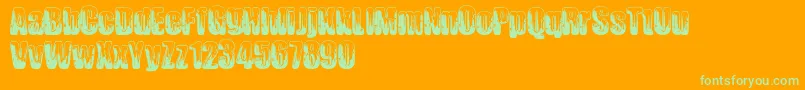 fuente Chromium – Fuentes Verdes Sobre Fondo Naranja