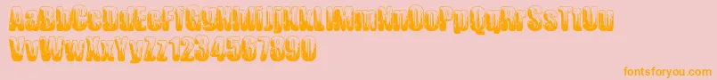 Chromium Font – Orange Fonts on Pink Background