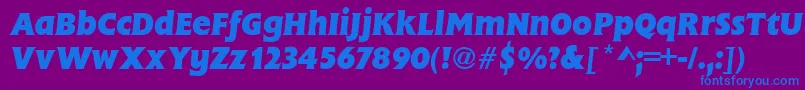 FlareGothicBolditalic Font – Blue Fonts on Purple Background