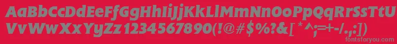 FlareGothicBolditalic Font – Gray Fonts on Red Background
