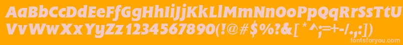 FlareGothicBolditalic Font – Pink Fonts on Orange Background