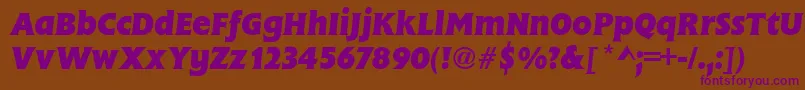 FlareGothicBolditalic Font – Purple Fonts on Brown Background