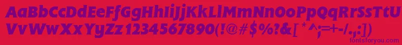 FlareGothicBolditalic Font – Purple Fonts on Red Background