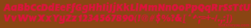 FlareGothicBolditalic Font – Red Fonts on Brown Background