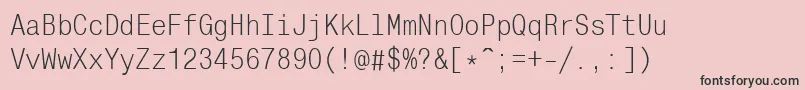 Monocondensedc Font – Black Fonts on Pink Background