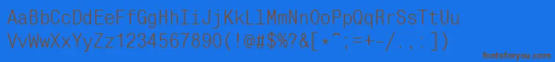 Police Monocondensedc – polices brunes sur fond bleu