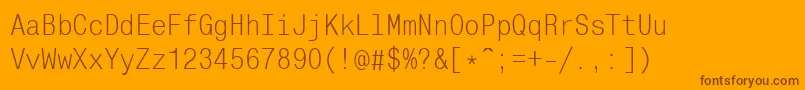 Police Monocondensedc – polices brunes sur fond orange