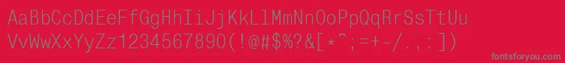 Подробнее о шрифте Monocondensedc Шрифт Monocondensedc – серые шрифты на красном фоне