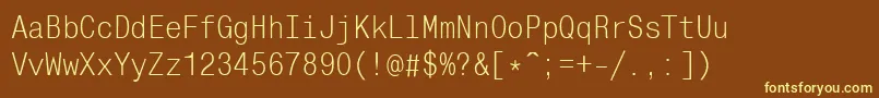 Шрифт Monocondensedc – жёлтые шрифты на коричневом фоне