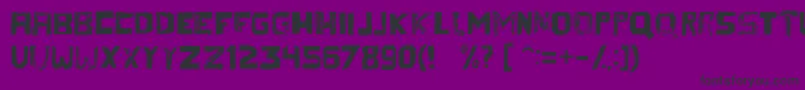 Therezaregular Font – Black Fonts on Purple Background