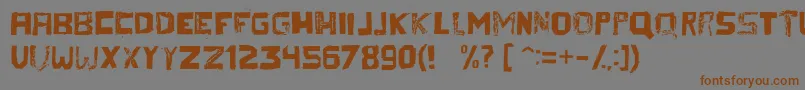Therezaregular Font – Brown Fonts on Gray Background