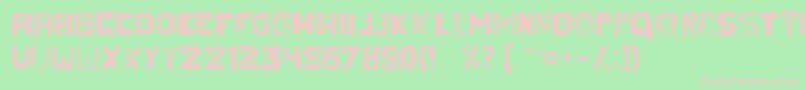 Therezaregular Font – Pink Fonts on Green Background