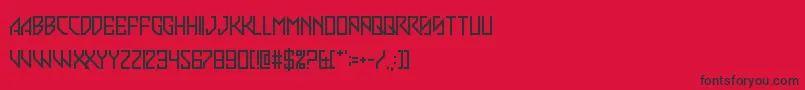 SlimStradiva Font – Black Fonts on Red Background